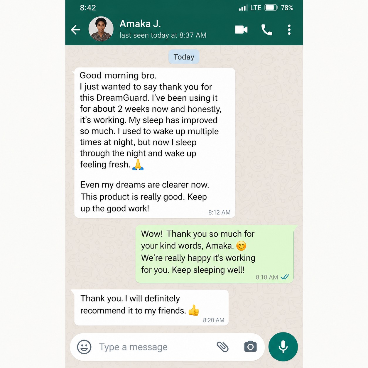 Customer feedback 2